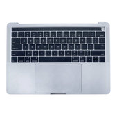Top case con tastiera US, microfono, trackpad e altoparlanti per MacBook Pro 13" A1706 (Late 2016 - Mid 2017), Silver