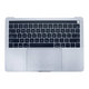 Top case con tastiera US, microfono, trackpad e altoparlanti per MacBook Pro 13" A1706 (Late 2016 - Mid 2017), Silver