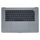 Top case con tastiera US, microfono, trackpad e altoparlanti per MacBook Pro 15" A1707 (Late 2016 - Mid 2017), Space Gray