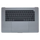 Top case con tastiera US, microfono, trackpad e altoparlanti per MacBook Pro 15" A1707 (Late 2016 - Mid 2017), Space Gray