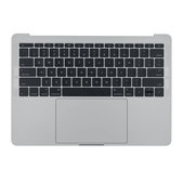 Top case con tastiera US, microfono, trackpad e altoparlanti per MacBook Pro 13" A1708 (Late 2016 - Mid 2017), Silver