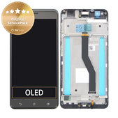 Schermo per Asus Zenfone 3 Zoom S ZE553KL (Z01HDA), Navy Black, Vetro touch con cornice, 90AZ01H3-R20020, 90AZ01H3-R20010, Genuine Service Pack