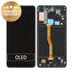 Schermo per Samsung A9 A920F (2018), Caviar Black, Vetro touch con cornice, GH82-18308A, GH82-18322A, Genuine Service Pack