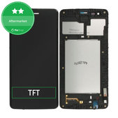 Schermo per LG K8 M200N (2017), Black, Vetro touch con cornice