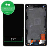 Schermo per Sony Xperia Z3 Compact D5803, Black, Vetro touch con cornice