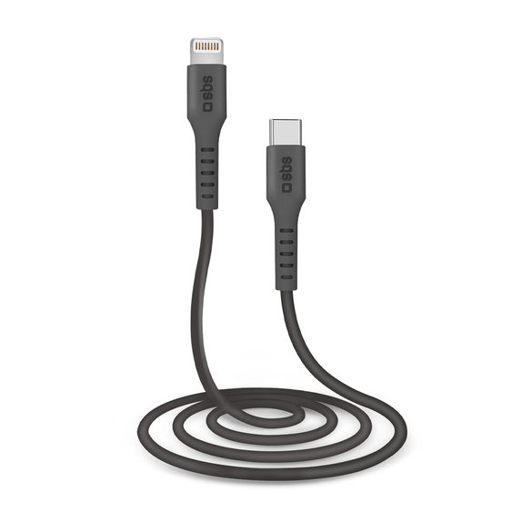 Cavo da Lightning a USB-C 1 m, Black, SBS