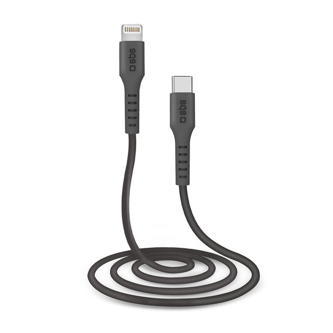 Cavo da Lightning a USB-C 1 m, Black, SBS