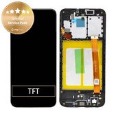 Schermo per Samsung A20e A202F, Black, Vetro touch con cornice, GH82-20229A, GH82-20186A, Genuine Service Pack