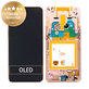 Schermo per Samsung A80 A805F, Angel Gold, Vetro touch con cornice, GH82-20348C, GH82-20368C, GH82-20390C, Genuine Service Pack