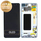 Schermo per Samsung S10 Plus G975F, Prism Blue, Vetro touch con cornice, GH82-18849C, GH82-18834C, Genuine Service Pack