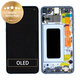Schermo per Samsung S10e G970F, Prism Blue, Vetro touch con cornice, GH82-18852C, GH82-18836C, Genuine Service Pack