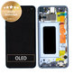 Schermo per Samsung S10e G970F, Prism Blue, Vetro touch con cornice, GH82-18852C, GH82-18836C, Genuine Service Pack