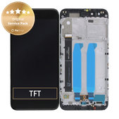 Schermo per Xiaomi Mi A1(5x), Black, Vetro touch con cornice, 5606100060B6, Genuine Service Pack