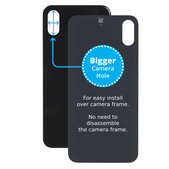 Vetro scocca posteriore con fGold fotocamera più grande per iPhone X, Space Gray