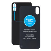Vetro scocca posteriore con fGold fotocamera più grande per iPhone XS Max, Space Gray