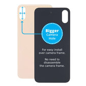 Vetro scocca posteriore con fGold fotocamera più grande per iPhone XS, Gold