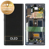 Schermo per Samsung Note 10 Plus, Aura Black, Vetro touch con cornice, GH82-20838A, Genuine Service Pack