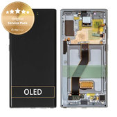 Schermo per Samsung Note 10 Plus, Aura Glow, Vetro touch con cornice, GH82-20838C, Genuine Service Pack