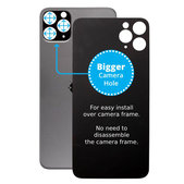 Vetro scocca posteriore con fGold fotocamera più grande per iPhone 11 Pro, Space Gray
