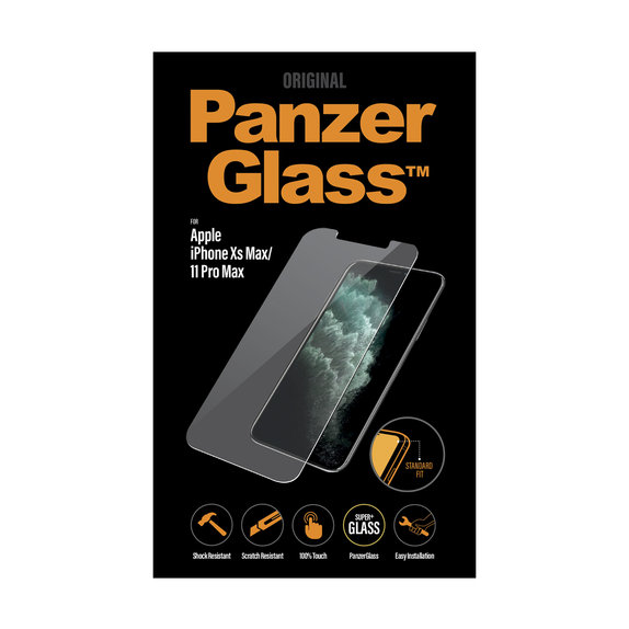 Vetro temperato Steard Fit per iPhone XS Max, 11 Pro Max, Transparent, PanzerGlass