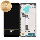 Schermo per Xiaomi Redmi Note 5 Pro, Black, Vetro touch con cornice, 560610027033, Genuine Service Pack