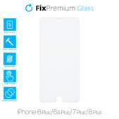 Vetro temperato per iPhone 6 Plus, 6s Plus, 7 Plus, 8 Plus, FixPremium