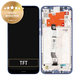 Schermo per Xiaomi Redmi Note 8T, Starscape Blue, Vetro touch con cornice, 5600030C3X00, Genuine Service Pack