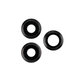 Set lente fotocamera posteriore con frame 3 pz per iPhone 11 Pro, 11 Pro Max, Space Gray