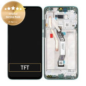 Schermo per Xiaomi Redmi Note 8 Pro, Vetro touch con cornice, Forest Green, 56000400G700, 56000C00G700, Genuine Service Pack