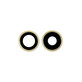 Set lente fotocamera posteriore con frame 2 pz per iPhone 11, Yellow