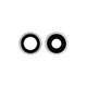 Set lente fotocamera posteriore con frame 2 pz per iPhone 11, White