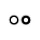 Set lente fotocamera posteriore con frame 2 pz per iPhone 11, White