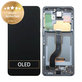 Schermo per Samsung S20 G980F, Cosmic Gray, Vetro touch con cornice, GH82-22131A, GH82-22123A, GH82-31433A, GH82-31432A, Genuine Service Pack