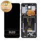 Schermo per Samsung S20 Plus G985F, Cosmic Black, Vetro touch con cornice, GH82-22134A, GH82-22145A, GH82-31441A, Genuine Service Pack