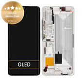 Schermo per Xiaomi Mi Note 10, Mi Note 10 Pro, Glacier White, Vetro touch con cornice, 56000200F400, Genuine Service Pack