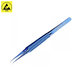 Pinzetta in lega di titanio con testa curva 0,1 mm per ponticelli di precisione, 2UUL BlueT