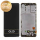 Schermo per Samsung A41 A415F, Prism Crush Black, Vetro touch con cornice, GH82-22860A, GH82-23019A, Genuine Service Pack
