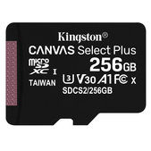 Scheda di memoria microSDXC Canvas Select Plus 256 GB, Kingston
