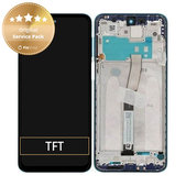 Schermo per Xiaomi Redmi Note 9 Pro, Aurora Blue, Vetro touch con cornice, 560005J6B200, Genuine Service Pack