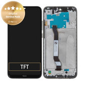 Schermo per Xiaomi Redmi Note 8, Space Black, Vetro touch con cornice, 5600050C3J00, Genuine Service Pack