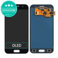 Schermo OLED per Samsung A3 A320F (2017), Black, Vetro touch senza cornice