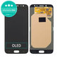 Schermo OLED per Samsung J7 J730F (2017), Black, Vetro touch senza cornice