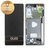 Schermo per Samsung Note 20 N980B, Mystic Gray, Vetro touch con cornice, GH82-23495A, GH82-23733A, Genuine Service Pack