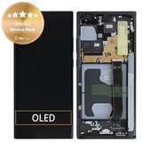 Schermo per Samsung Note 20 Ultra N986B, Mystic Black, Vetro touch con cornice, GH82-23596A, GH82-31461A, GH82-23621A, GH82-23622A, GH82-23597A, GH82-31454A, Genuine Service Pack