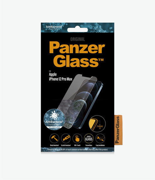 Vetro temperato Steard Fit AB per iPhone 12 Pro Max, Transparent, PanzerGlass