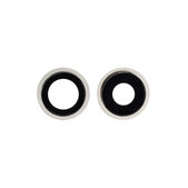 Set lente fotocamera posteriore con frame 2 pz per iPhone 12, 12 Mini, White