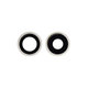 Set lente fotocamera posteriore con frame 2 pz per iPhone 12, 12 Mini, White