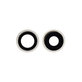 Set lente fotocamera posteriore con frame 2 pz per iPhone 12, 12 Mini, White
