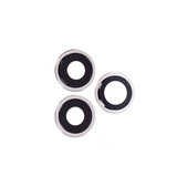 Set lente fotocamera posteriore con frame 3 pz per iPhone 12 Pro, Silver