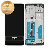 Schermo per Motorola Moto G8 XT2045, Black, Vetro touch con cornice, 5D68C16383, Genuine Service Pack